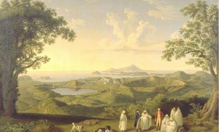 Veduta dei Campi Flegrei presa dal belvedere dei monaci Camaldulensi al San Salvatore di Napoli 1797 e1628584586766 - Oasi Naturale Parco degli Astroni